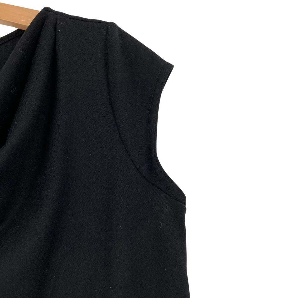 Spense Women's Black Polyester Round Neck Sleeveless Back Zipper Midi Dress Sz 4 - Image 4 of 4