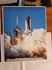 NASA SPACE SHUTTLE COLUMBIA LASER PHOTO PRINTS 8X10, Vntg Rockwell International
