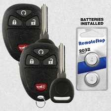 2 For 10 2011 2012 2013 Chevrolet Silverado 1500 2500 3500 Car Remote Fob + Key