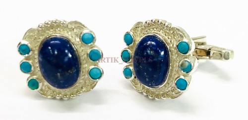 Natürlich Lapislazuli & Türkis Edelstein Mit 925 Sterling Silber 2285 - Bild 2 von 4