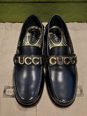 GUCCI ブラック ローファー スリッパ　ゴールド金具　37 GUCCI ブラック ローファー スリッパ ゴールド金具 37