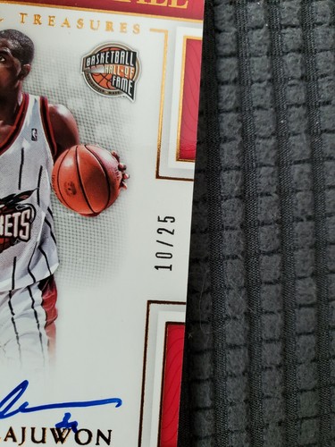 2016-17 HAKEEM OLAJUWON NATIONAL TREASURES OF THE HALL AUTO SP #10/25! ON-CARD! - Picture 4 of 9