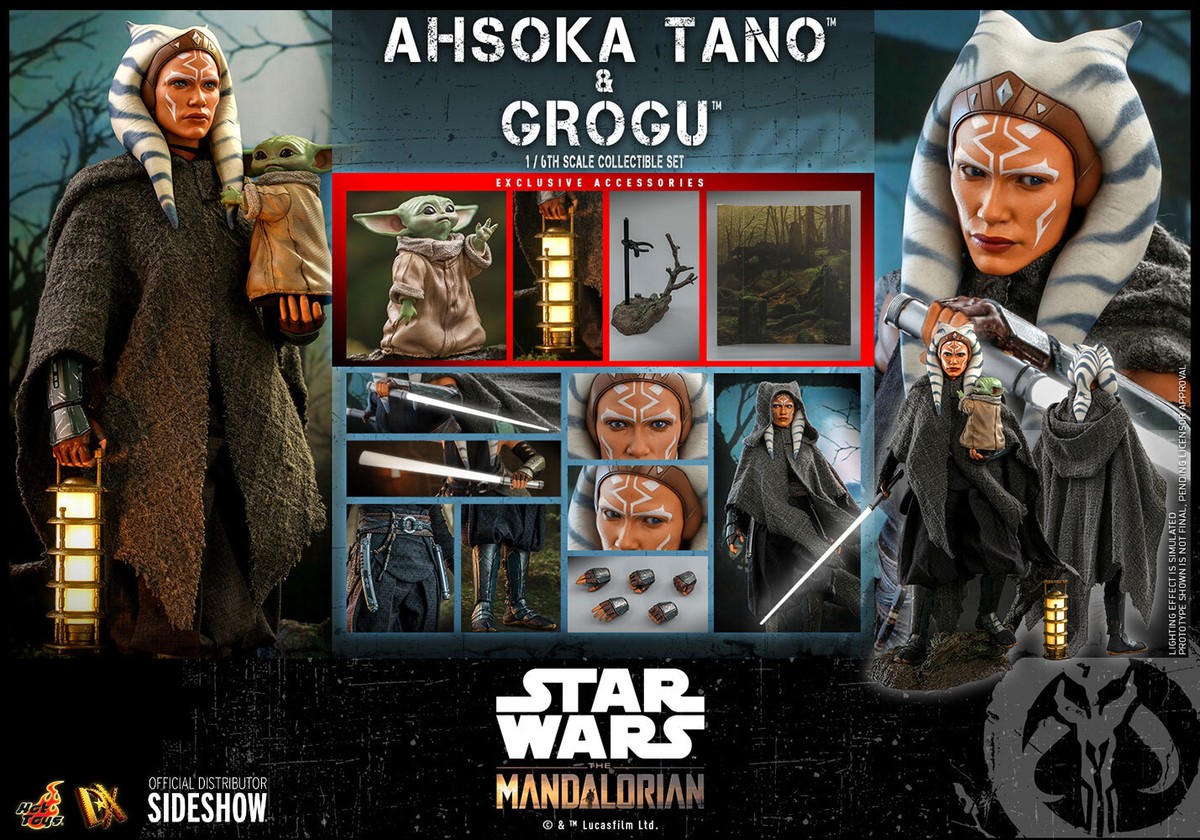 ホットトイズ STAR WARS Ahsoka Tano & Grogu Ahsoka Tano™ and Grogu™ Sixth Scale Figure Set by Hot Toys