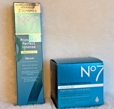No7 Protect & Perfect Intense Advanced Serum & Nigh Cream ~ Full Sizes ~ 1.69 oz