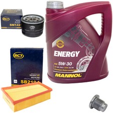 Kit filtri olio motore 5W30 4 litri + vite scarico olio per Renault Megane Scénic