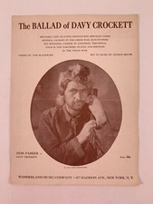 Vintage Sheet Music Ballad of Davy Crockett 1954 Walt Disney Productions  PA-13
