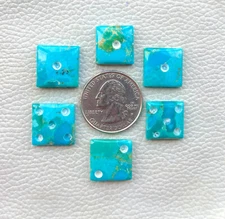 Mohave Oyster Kingman Turquoise Square Cabochon Gemstone 54.35 Ct F0=125