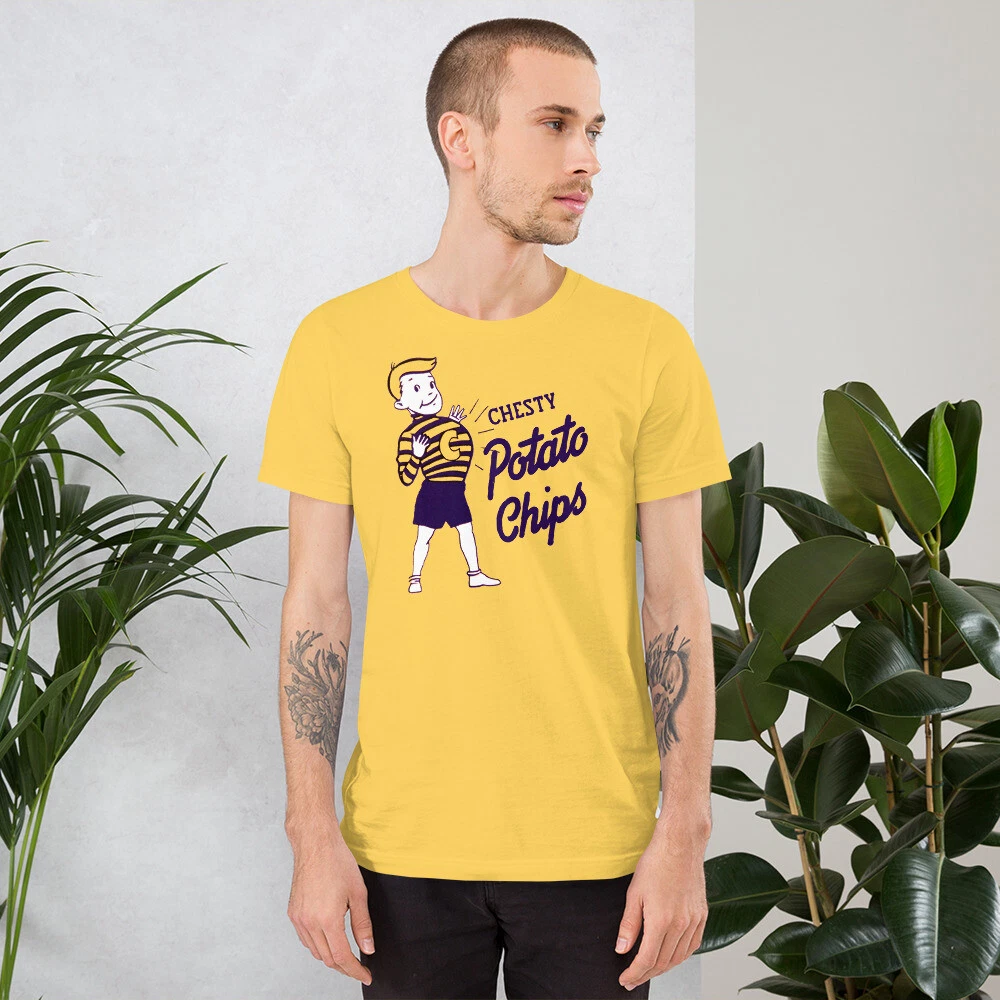 Cheesy Potato Chips Graphic T-Shirt Short Sleeve Unisex Tee