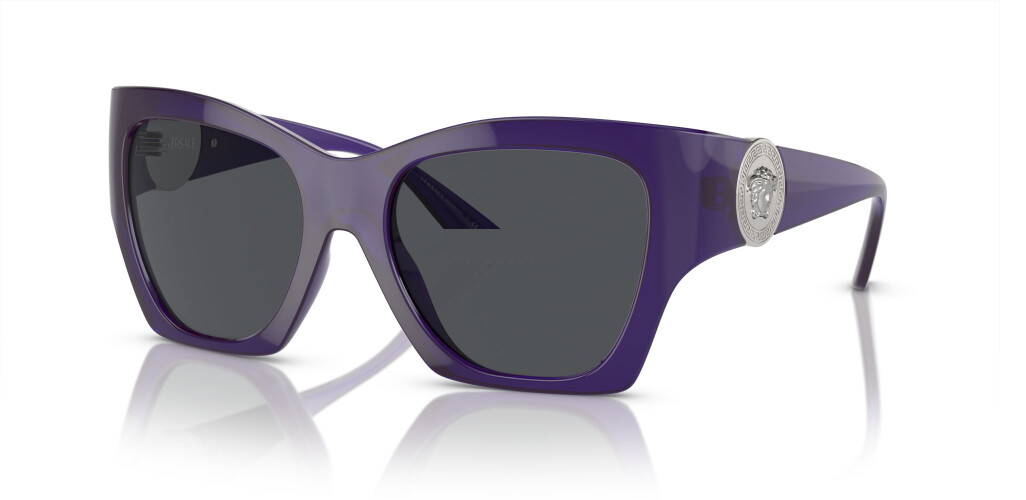 Versace PURPLE MEDUSA RUNWAY SQUARED SUNGLASSES — Includes Versace Hard Case Versace 2235 1002/84 Sunglasses Violet/Violet Rectangle  main image 2
