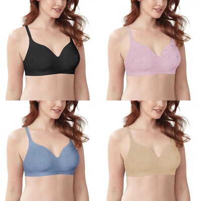Bali DF3643 Women's Comfort Revolution Floral Jacquard T-Shirt Bra NEW