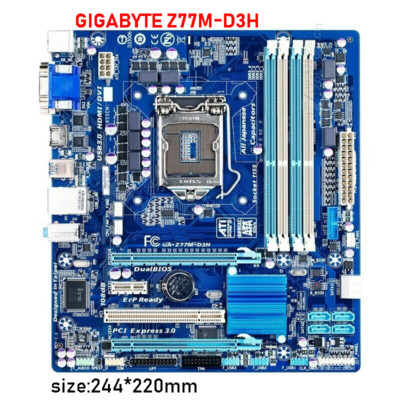 GIGABYTE GA-Z77M-D3H Motherboard LGA 1155 Intel Z77 USB3.0 DDR3 Memory HDMI VGA