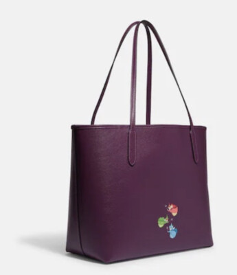 Coach X Disney Villains City Tote W/ Signature Canvas Interior