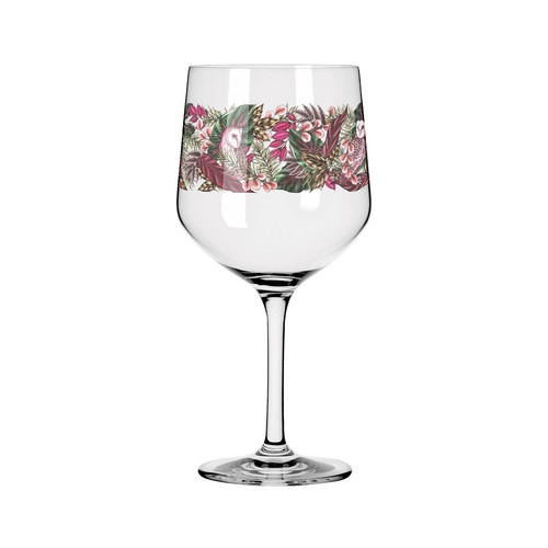 Set 2 bicchieri gin fauna ombra Ritzenhoff gufo leopardo vetro cristallo - Foto 4 di 7