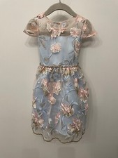 Rare Editions Dress with Rhinestones and Lace 4T/4