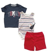 Image of Tommy Hilfiger Baby Boy or Toddler Boy Short Sets 2-3PC Sets; Sizes 0/3M-4T NWT
