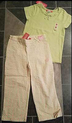 NWT Gymboree Girls sz 8 ALOHA WAHINE 2 pc top & gingham capri pants vtg rare htf