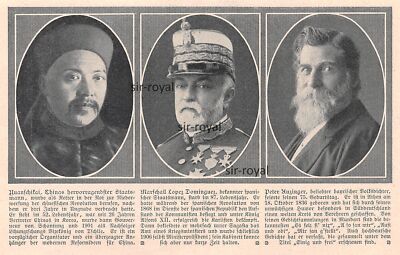 Yuan Shikai - Marshal Lopez Dominguez - Peter Auzinger - 1911 ~16x10cm
