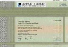 Bilfinger Berger 1996 Mannheim Wiesbaden D&uuml;sseldorf 100 DM Lissabon Br&uuml;ssel