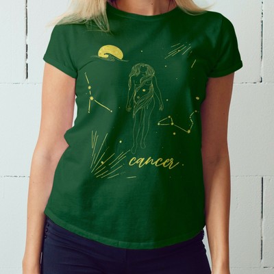 Cancerian Goddess Zodiac Symbol Cancer Horoscope StarSign Birthday Womens Tshirt