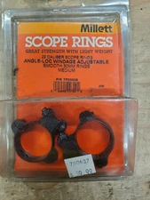 NEW MILLETT .22 caliber STEEL Scope Rings Angle Loc 30MM Med. Tip Off  TP00008