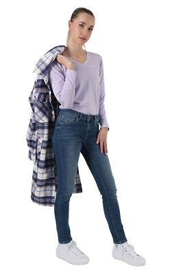 M.O.D. Damen Jeans MONIKA - Slim Fit - Blau - Silver Blue W25-W34 Stretch Cotton