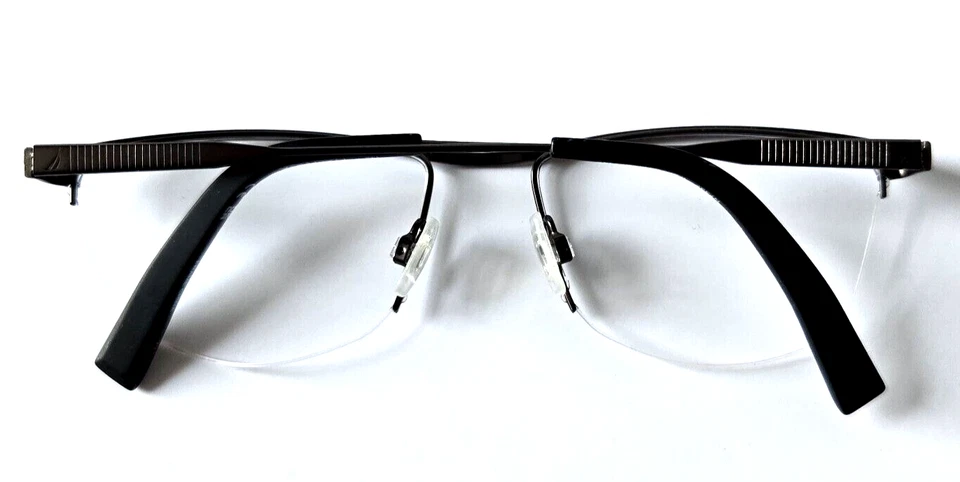 NAUTICA N7337 030 GUNMETAL BLACK UNISEX NEW AUTHENTIC EYEGLASSES 55-18-145 - Image 2 of 4