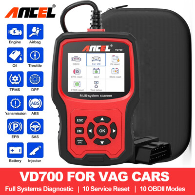 ANCEL VD700 For VW Car OBD2 Scanner Fault Code Reader All System Diagnostic Tool
