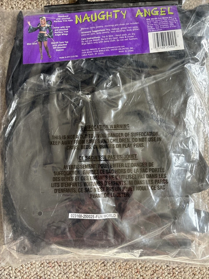 Disfraz de ángel travieso 4 piezas adulto talla M-L 8-14 Foto 4 de 4