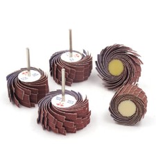 80-400 Grit Sanding Flap Wheel Abrasive Discs 3mm Shank For Dremel Rotary Tools 