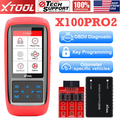 XTOOL X100 PRO2 Auto VIN OBD2 Scanner Key Programming Diagnostic Tool EEPROM USA