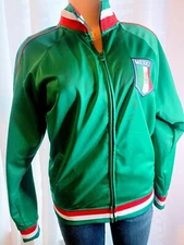Mexico Soccer Team Long Sleeve Full Zip Warm Up Jacket Green Rhinox Size Small
