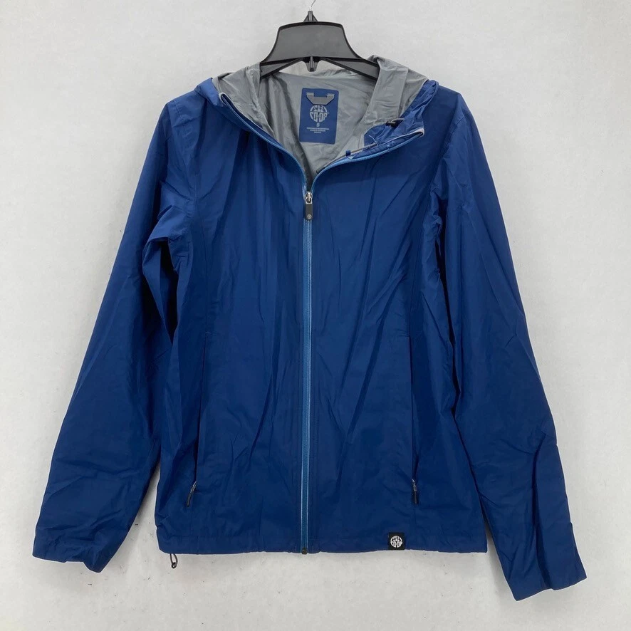 REI CooP Rain Jacket Mens Small Blue Nylon Water Resistant Hooded Full Zip Camp
Opens in a new windo