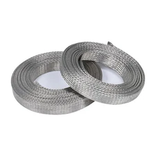 Expandable Mesh Wires Shielding  Cables Sleeve Grounding Strap Audio EMF/RFI Lot