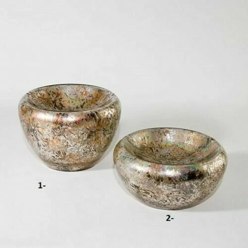 Piatti e ciotole decorative in argento in vetro per la decorazione della casa