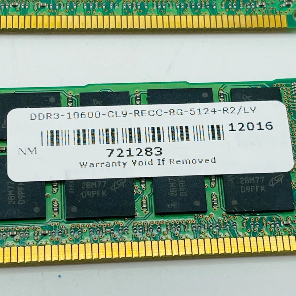 3 Micron 8GB 2RX4 PC3L-10600R-9-11-E2 MT36KSF1G72PZ-1G4M1HE SERVER RAM Used - Image 3 of 4
