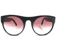 Vintage Esprit Sunglasses 7004 90 Black Round Horn Rim Frames with Pink Lenses