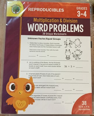 Teaching Tree Reproducibles Multiplication & Division Word Problems (Grades 3-4)