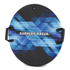 Slippery Racer Zeus Kids Foam Saucer Disc Snow Sled Midnight Hologram Open Box 