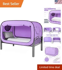 Violet Indoor Bed Tent - Privacy Canopy with Light Blocking for Sweet Dreams