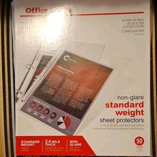 Office Depot Heavy Weight Sheet Protectors - 3.3 MILS Thick - 50 Count - Clear