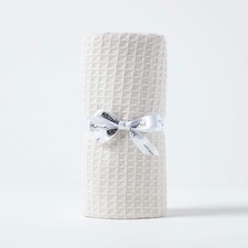 Couverture en Coton Bio Naturel Plaid Nid d'Abeille - 90 x 110 cm