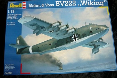 Revell 1:72 04383 Blohm&Voss BV222 Wiking Flugboot, ungebaut, komplett