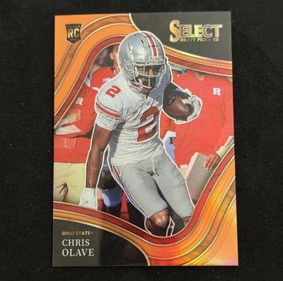 2022 Panini Select Draft Picks Field Level Chris Olave #105 Orange Prizm /49 RC