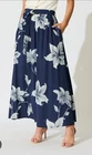 St Frock Size 16 Tyra Maxi Skirt Navy White Floral BNWT