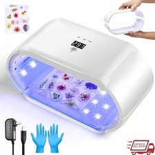 48W Double Sided UV Resin Curing Light W/ 4 Timers Foldable Craft Lamp New