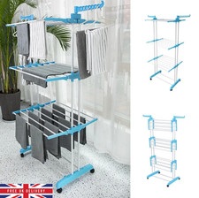 4 Tier Foldable Clothes Airer Rack Indoor Outdoor Dryer Laundry Dry Rail Hanger