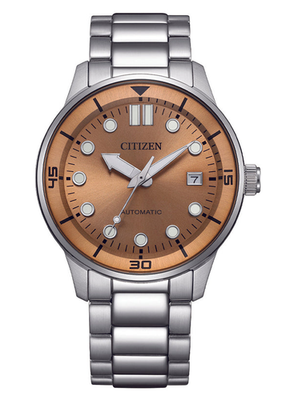 Citizen Brown Dial Stainless Steel Date Indicator Men's Watch