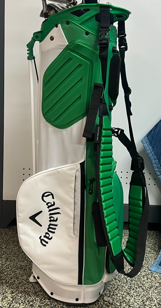 Callaway グリーン レザー ポーチ Women's CALLAWAY Golf Fairway C Stand Bag Kelly Green/White for