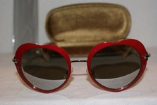 New Authe Miu Miu Sunglasses SMU 54R Red/Mirrer Lenses USS-2BO 52-20 W Orig Case