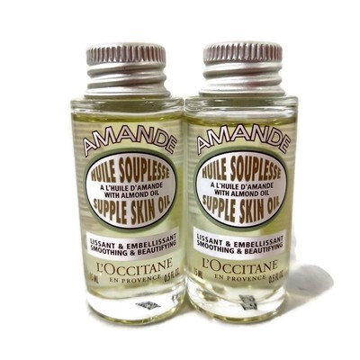 L'Occitane  Almond  Supple Skin Oil -15 ML  X 2 NIB
